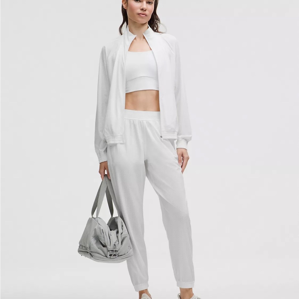 Lululemon  Adapted State Perforated High-Rise Jogger- white- size 8